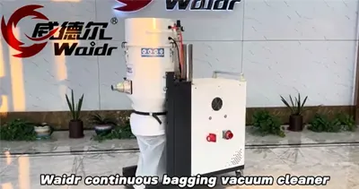 Extractor de polvo industrial sin fin de bolsa