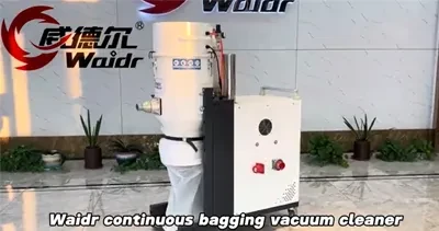 Extractor de polvo industrial sin fin de bolsa