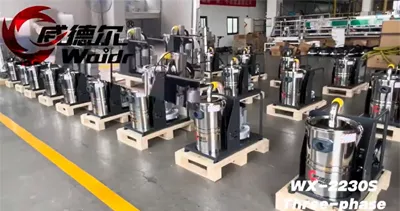 Aspiradora industrial trifásica de pequeña capacidad